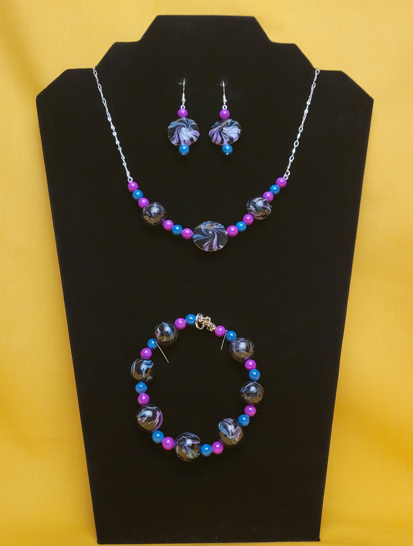 Purple/Turquoise Swirls set