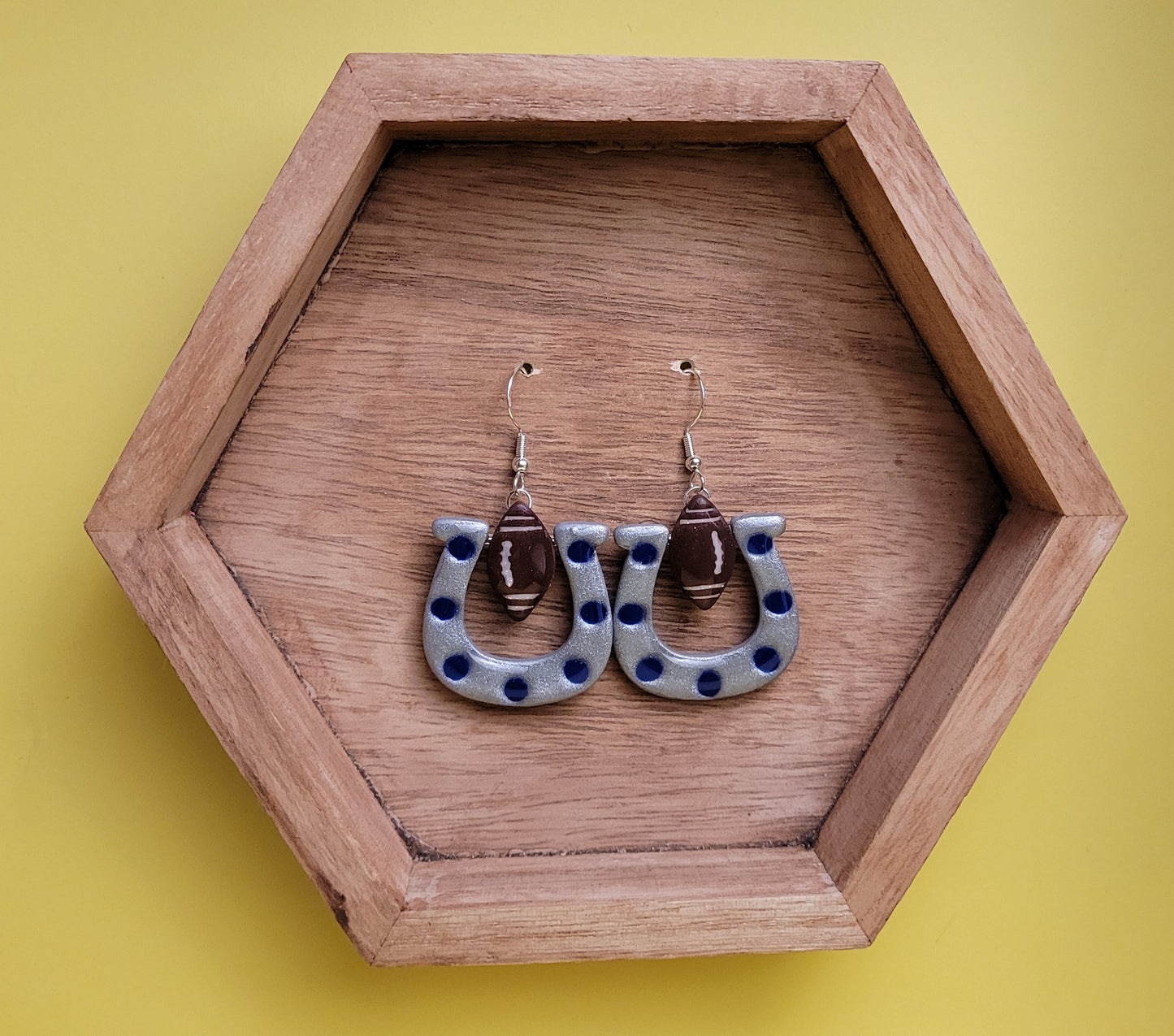 Horseshoe Game Day Silver/Blue