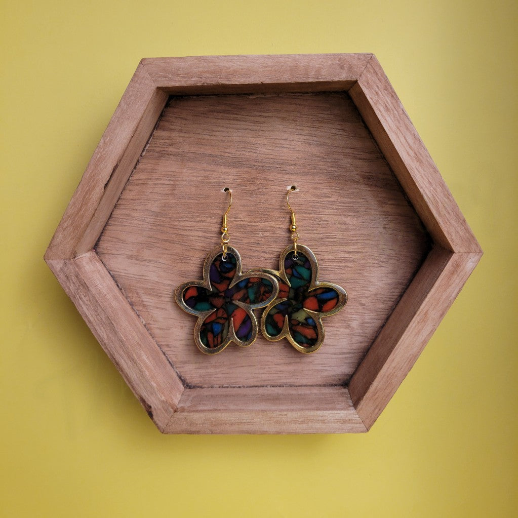 Flower faux Stained Glass